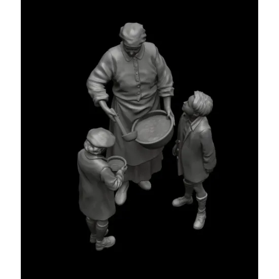 White Stork Miniatures F72064 1/72 Dinner At Grandma Resin Unassembled Unpainted Kit