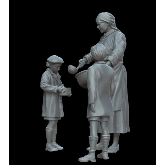 White Stork Miniatures F72064 1/72 Dinner At Grandma Resin Unassembled Unpainted Kit