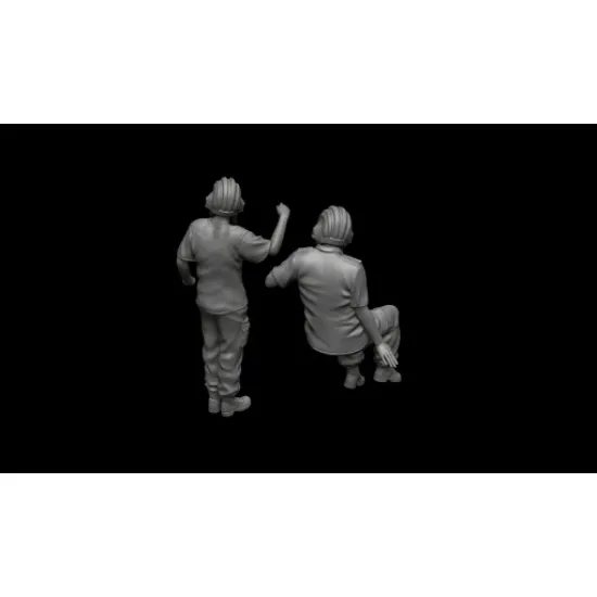 White Stork Miniatures F72073 1/72 African Tank Crew Resin Unassembled Unpainted