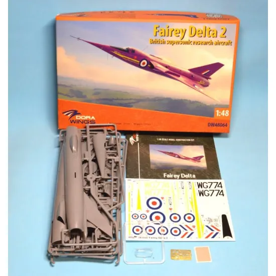 Dora Wings 48064 1/48 Fairey Delta 2 British Supersonic Research Aircraft Model Length 327mm Wingspan 170mm