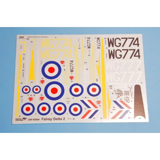 Dora Wings 48064 1/48 Fairey Delta 2 British Supersonic Research Aircraft Model Length 327mm Wingspan 170mm