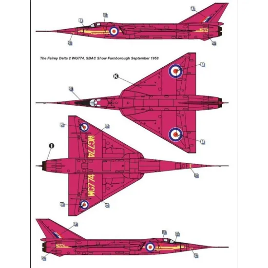 Dora Wings 48064 1/48 Fairey Delta 2 British Supersonic Research Aircraft Model Length 327mm Wingspan 170mm