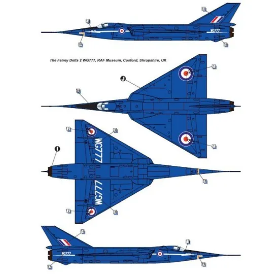 Dora Wings 48064 1/48 Fairey Delta 2 British Supersonic Research Aircraft Model Length 327mm Wingspan 170mm