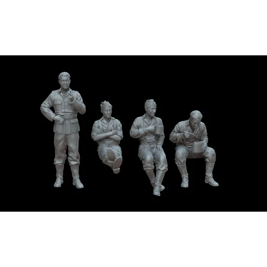 White Stork Miniatures F72075 1/72 German Soldiers At Rest Resin Unassembled Unpainted