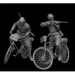 White Stork Miniatures F72080 1/72 Dutch Bicycle Infantry 1940 Resin Unassembled Unpainted Kit