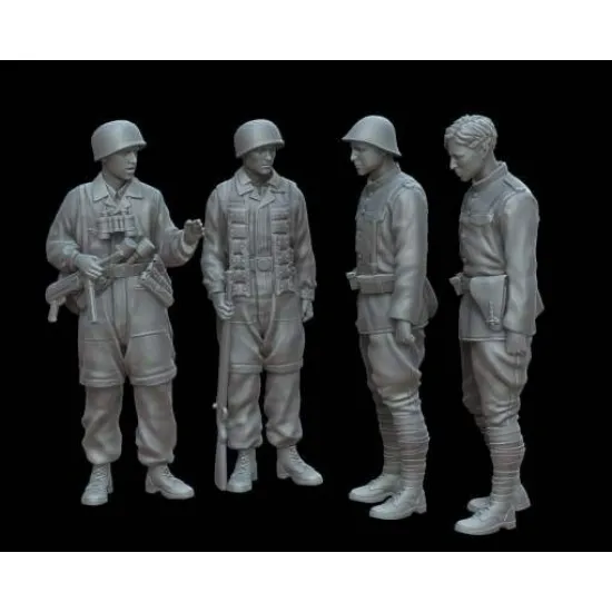 White Stork Miniatures F72100 1/72 Dordrecht 1940 German Fallschirmjager And Dutch Prisoners