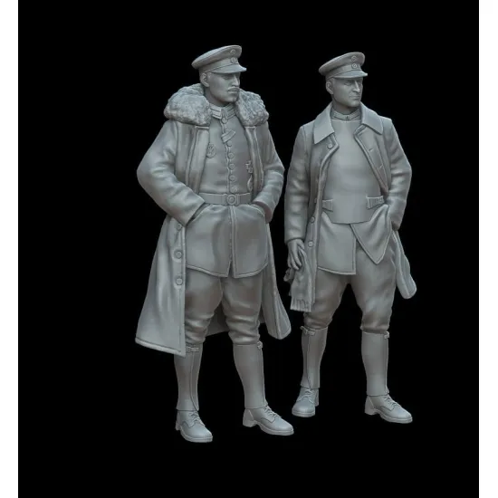 White Stork Miniatures F72102 1/72 Wwi German Pilots Resin Unassembled Unpainted