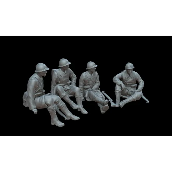 White Stork Miniatures F72105 1/72 Belgian Soldiers 1940 Ww2 Resin Unassembled Unpainted