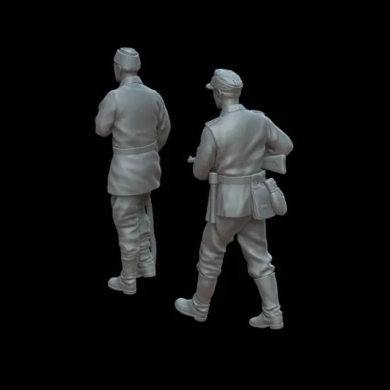White Stork Miniatures F72111 1/72 Karelia 1941 Finnish Soldier And Russian Prisoner Resin Unassembled Unpainted