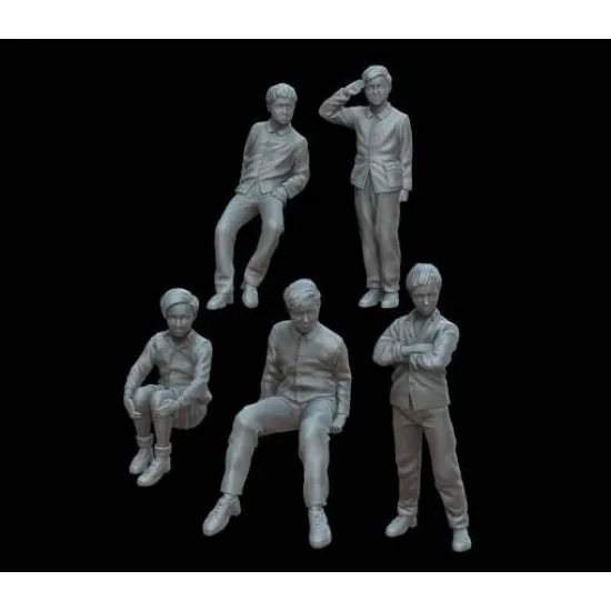 White Stork Miniatures F72133 1/72 Boys Figures Resin Unassembled Unpainted Kit