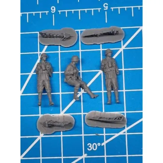 White Stork Miniatures F72138 1/72 Wwi German Stormtroopers Resin Unassembled Unpainted Kit