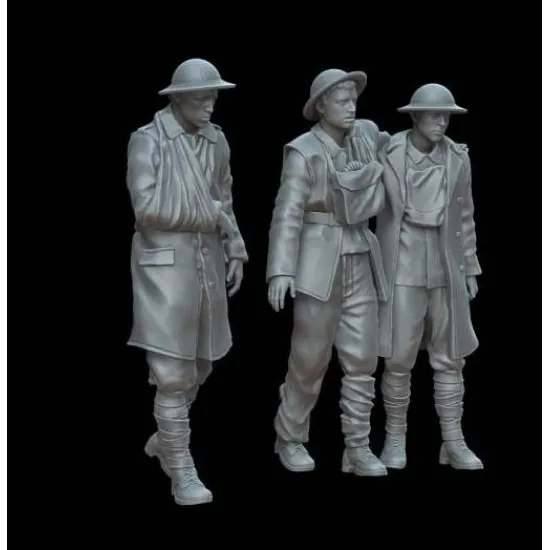 White Stork Miniatures F72146 1/72 Wwi Wounded British Soldiers Resin Unassembled Unpainted