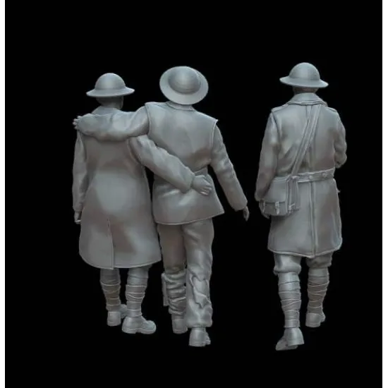 White Stork Miniatures F72146 1/72 Wwi Wounded British Soldiers Resin Unassembled Unpainted