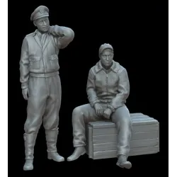 White Stork Miniatures F72148 1/72 U.s.air Force Pilots For Mustang P51 Resin Unassembled Unpainted