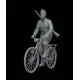 White Stork Miniatures F72149 1/72 German Soldier On A Bicycle Resin Unassembled Unpainted