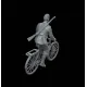 White Stork Miniatures F72149 1/72 German Soldier On A Bicycle Resin Unassembled Unpainted