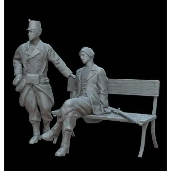 White Stork Miniatures F72152 1/72 Wwi Belgian Soldiers Resin Unassembled Unpainted
