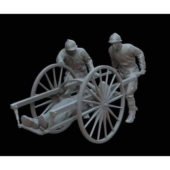 White Stork Miniatures F72153 1/72 Wwi French Soldiers Transporting Wounded Man Resin Unassembled Unpainted
