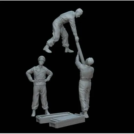 White Stork Miniatures F72158 1/72 Tiger I Crew Loading Ammo Resin Unassembled Unpainted