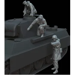 White Stork Miniatures F72160 1/72 Panther Crew On Recon Resin Unassembled Kit