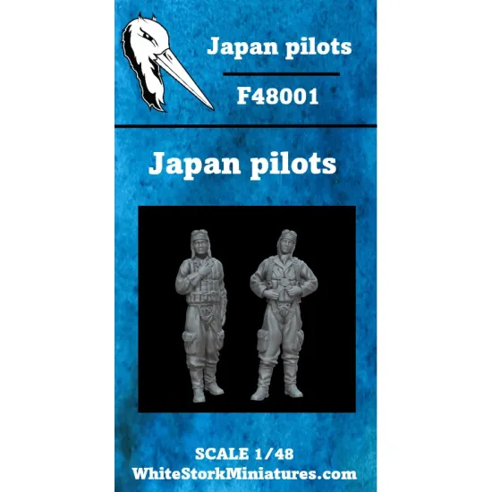 White Stork Miniatures F48001 1/48 Japan Pilots Resin Unassembled Unpainted