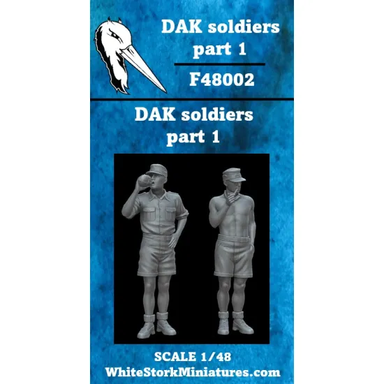 White Stork Miniatures F48002 1/48 Dak Soldiers Resin Unassembled Unpainted Kit