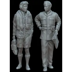White Stork Miniatures F48009 1/48 British Pilots Malta 1942 Ww2 Resin Unpainted