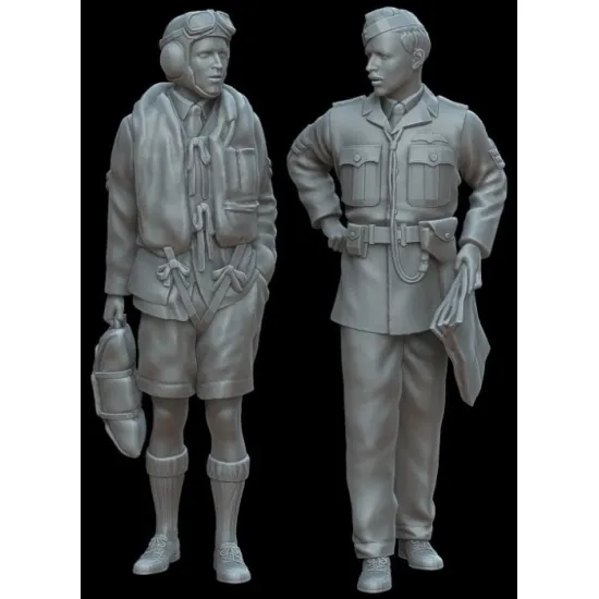 White Stork Miniatures F48009 1/48 British Pilots Malta 1942 Ww2 Resin Unpainted
