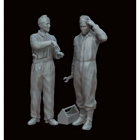 White Stork Miniatures F48011 1/48 German Luftwaffe Ground Personnel Resin Unpainted Kit