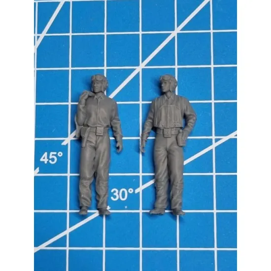 White Stork Miniatures F48018 1/48 Us Navy Pilots Resin Unpainted Kit