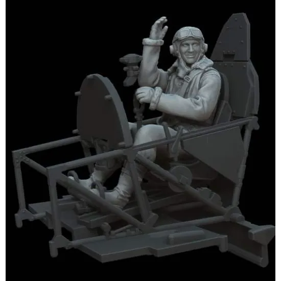White Stork Miniatures F48021 1/48 Raf Hurricane Pilot Dedicated For Arma Hobby Resin Unpainted Kit