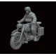 White Stork Miniatures M72002 1/72 Bmw R75 With German Soldier Resin Unassembled Upainted Kit