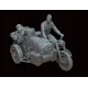White Stork Miniatures M72004 1/72 Bmw R75 With Sidecar And Dak Soldier Resin Unassembled Upainted Kit