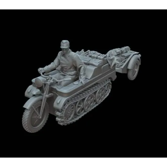 White Stork Miniatures M72016 1/72 Kettenkraftrad With A Trailer Resin Kit