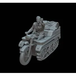 White Stork Miniatures M72017 1/72 Kettenkraftrad In Airport Service Resin Kit