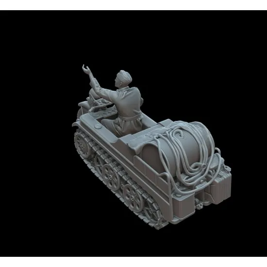 White Stork Miniatures M72017 1/72 Kettenkraftrad In Airport Service Resin Kit