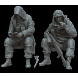White Stork Miniatures P72003 1/72 Chernobyl Stalkers Postapo 3 Resin Kit