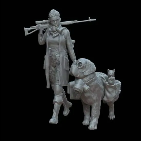 White Stork Miniatures P72004 1/72 Post Apocalypse Miniature Friends Resin Kit