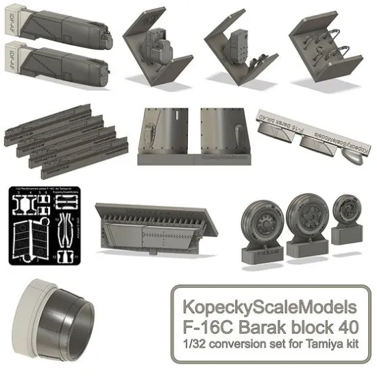 Kopecky Scale Models 32039 1/32 F-16c Barak Block 40 Conversion Set For Tamiya