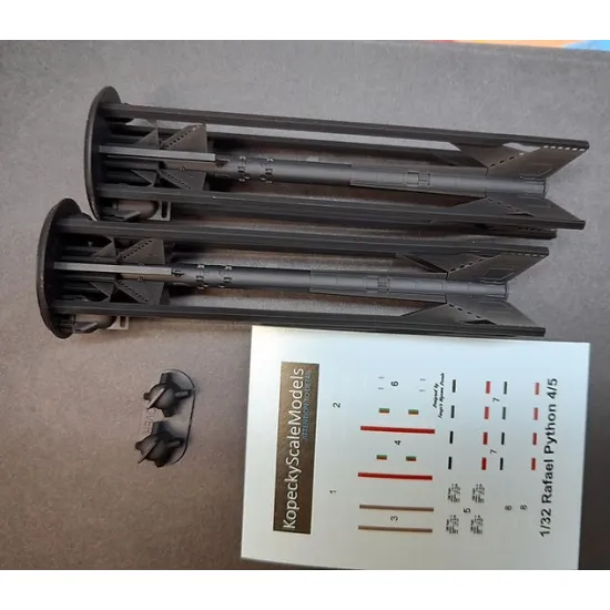 Kopecky Scale Models 32043 1/32 2 Pcs Of Rafael Python 4/5 Aa Missile Resin Kit