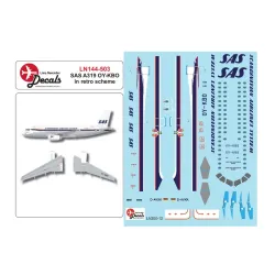 Lima November Decals 144-503 1/144 Sas Retro Colour Scheme Airbus A319