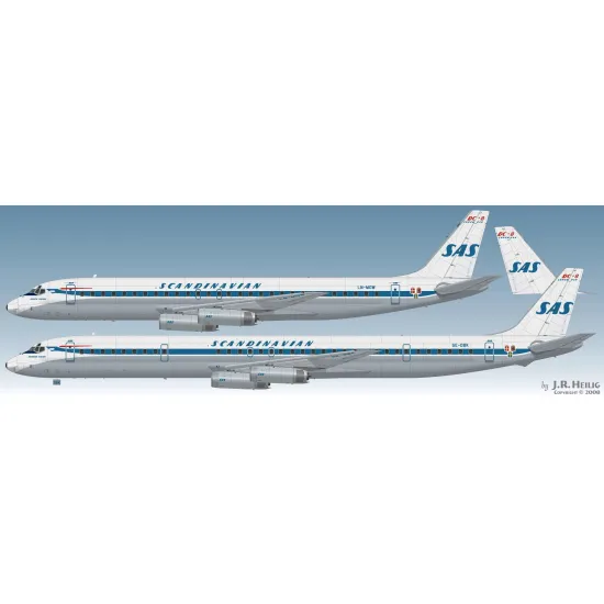 Lima November Decals 144-504 1/144 Sas Old Colour Scheme, Douglas Dc-8-55/62/63