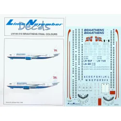 Lima November Decals 144-510 1/144 Braathens Boeing 737-405/505/705 Last Scheme