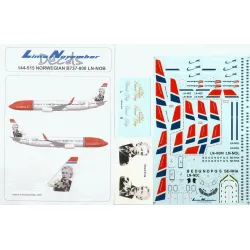 Lima November Decals 144-515 1/144 Norwegian LN-NOB Edvard Grieg Boeing 737-800