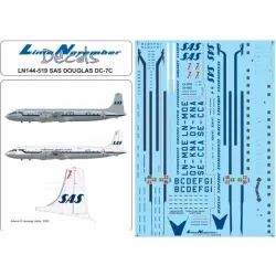 Lima November Decals 144-519 1/144 Sas, Douglas Dc-7c And 7cf