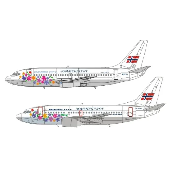 Lima November Decals 144-520 1/144 Braathens Safe Sommerflyet Boeing B737-200/500