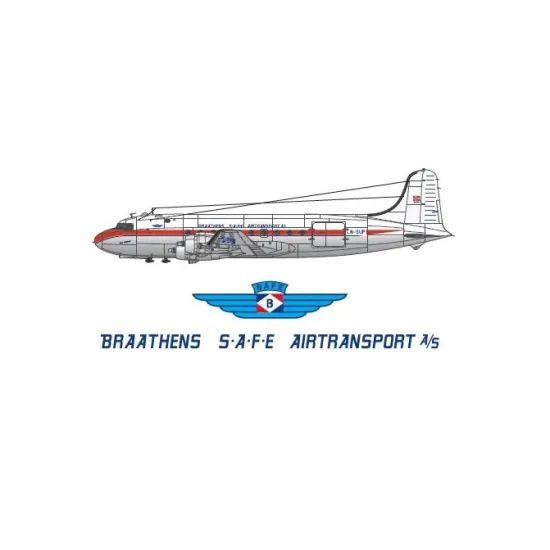 Lima November Decals 144-522 1/144 Braathens Safe Dc-4