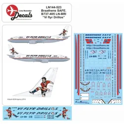 Lima November Decals 144-523 1/144 Braathens Safe B737-400 Ln-bri Vi Flyr Drillos