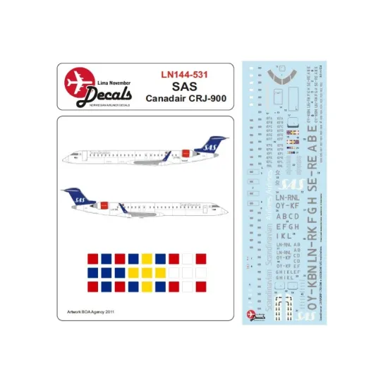 Lima November Decals 144-531 1/144 Sas Canadair Crj900