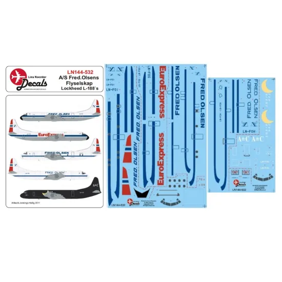 Lima November Decals 144-532 1/144 Fred Olsen Lockheed L-188 Electra
